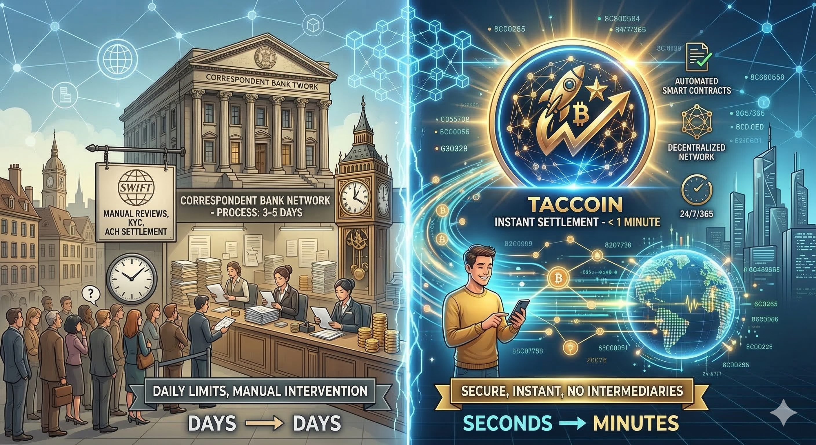 Why Taccoin’s Architecture Beats Traditional Banks in Daily Transaction Speed