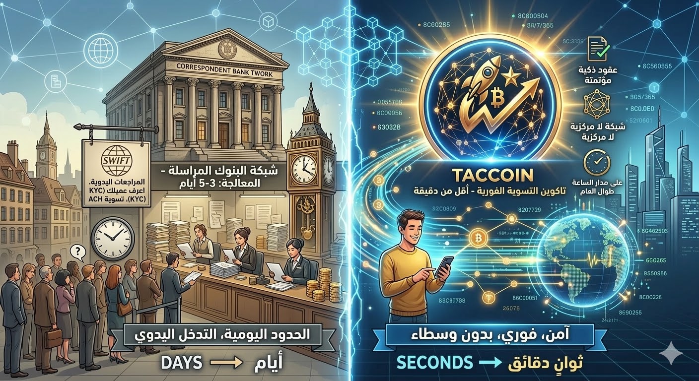 لماذا تتفوق هندسة تاكوين (Taccoin) على أنظمة البنوك التقليدية في سرعة المعاملات؟